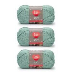 RED HEART Soft Yarn - (3-Skein Pack) - Seafoam